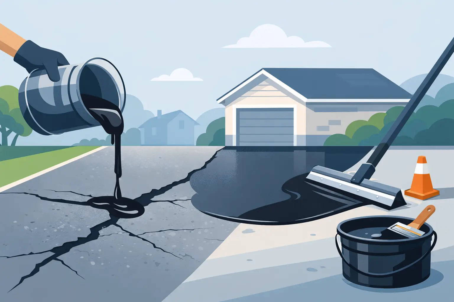 Can Sealcoat Fill Driveway Cracks? What to Know