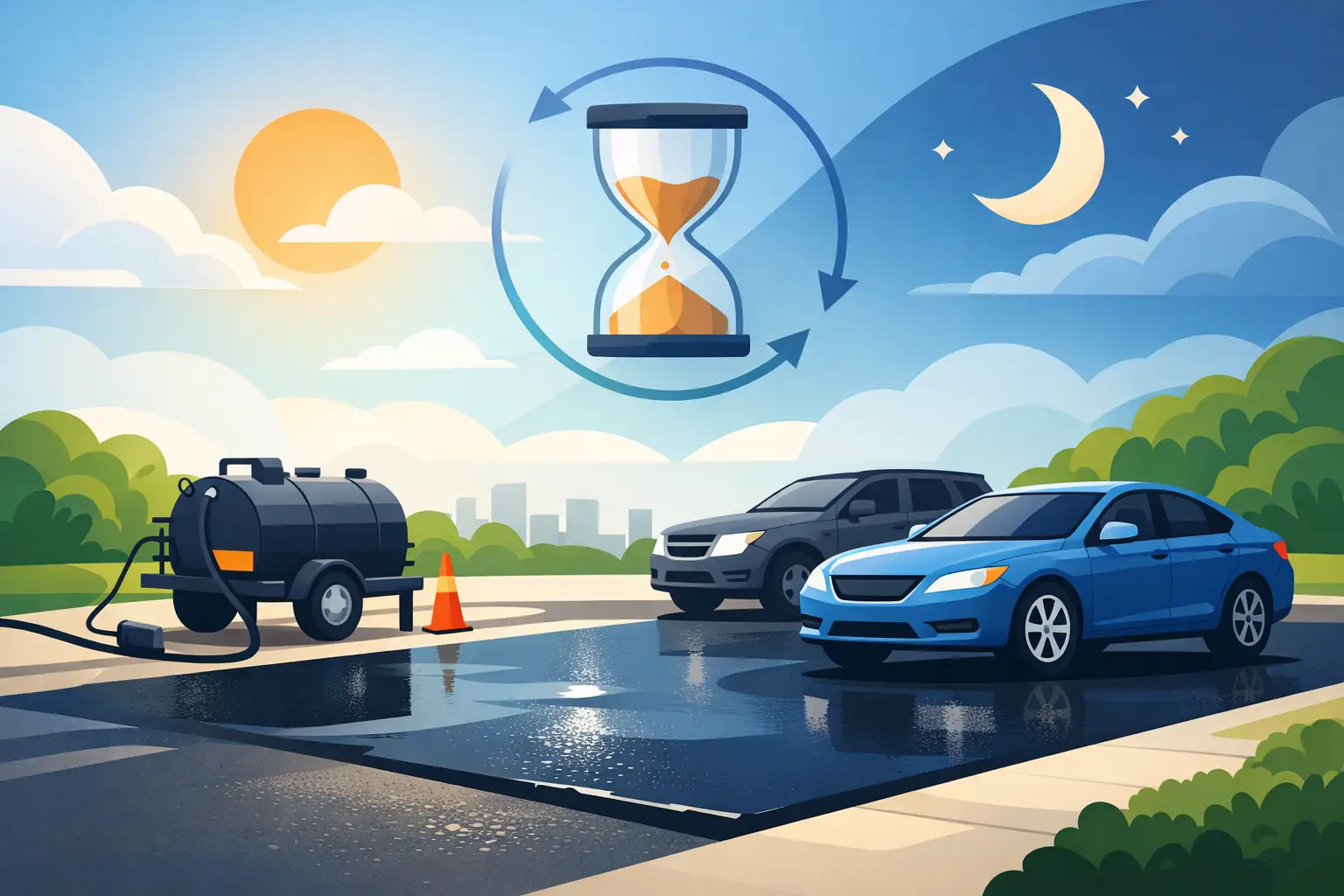 Sealcoating Cure Time for Cars Explained